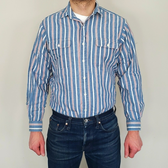 Men's Vintage Polo Country Button Down Shirt - Picture 2 of 9